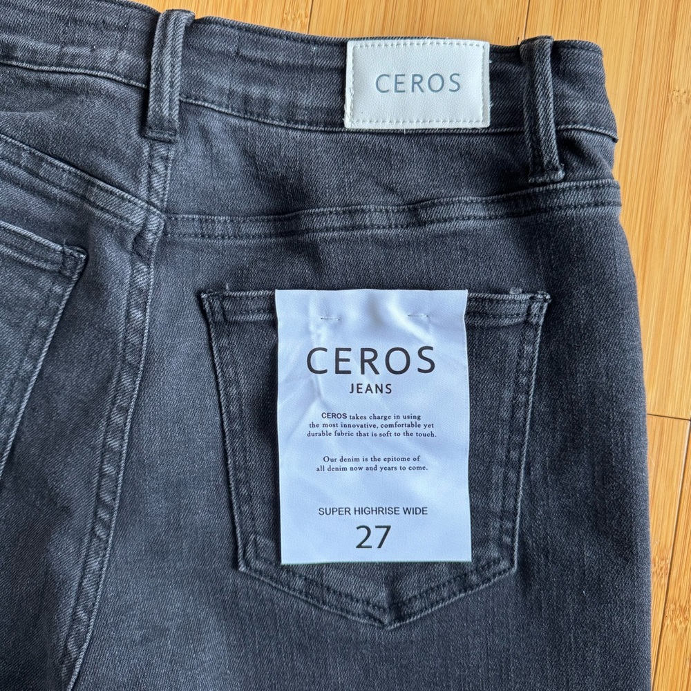 Piper and Scoot The Jack Wide Leg Distressed Jeans in Black. NWT! Size: 27 - Picture 8 of 10